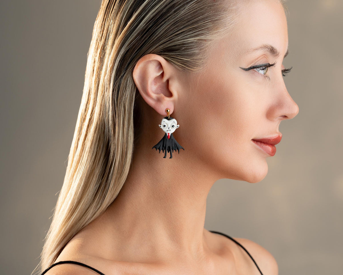 Dracula Polymer Clay Earrings