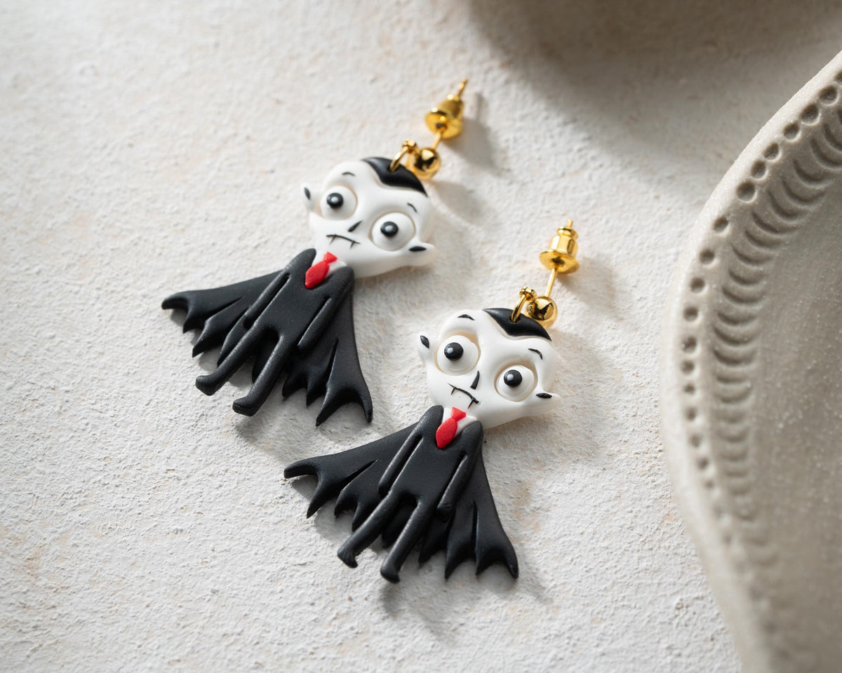 Dracula Polymer Clay Earrings
