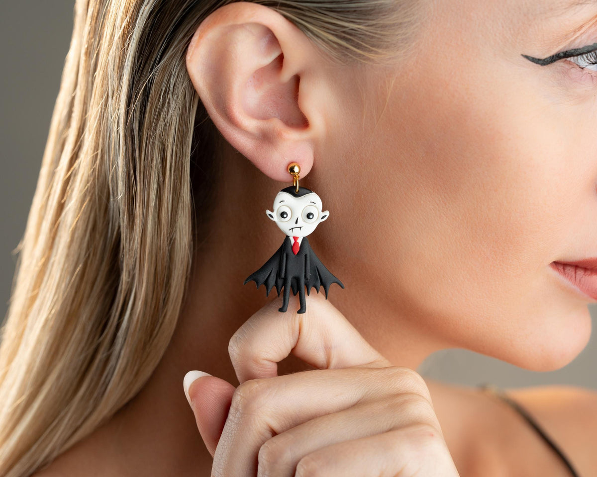 Dracula Polymer Clay Earrings